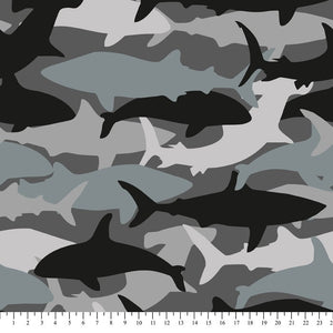 Premium Anti-Pill Shark Camo Fleece 731