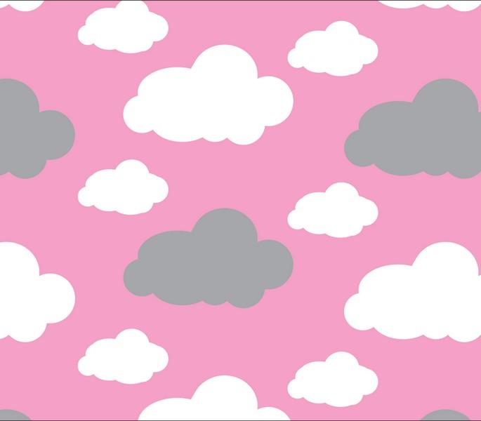 Premium Anti-Pill Dreamy Clouds Pink Fleece 757