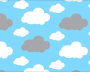 Premium Anti-Pill Dreamy Clouds Blue Fleece 763