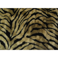 Zebra Long Pile Minky Fur CAMEL