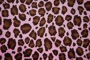 Jaguar Minky Cuddle Fur BROWN HOT PINK
