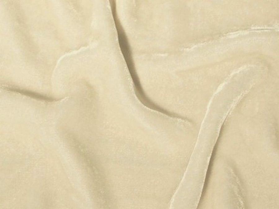 Plush Silk Velvet 44" Wide DARK IVORY
