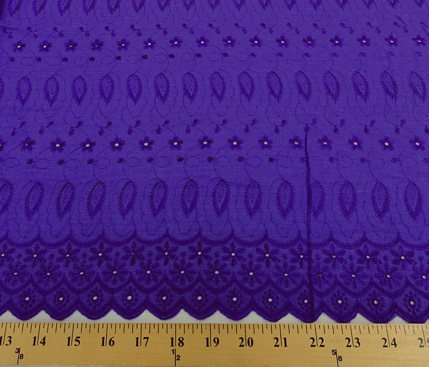 Eyelet Embroidery Purple EL-18