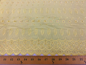 Eyelet Embroidery Yellow EL-19
