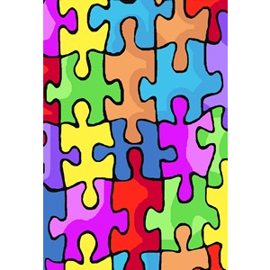 Anti-Pill Jigsaw Puzzle Fleece B42