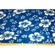 Classic Blue Hibiscus Fleece