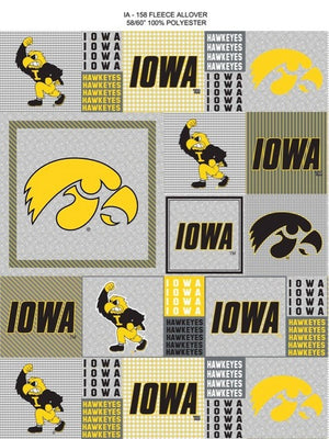 NCAA Fleece Fabric- Louisville Block