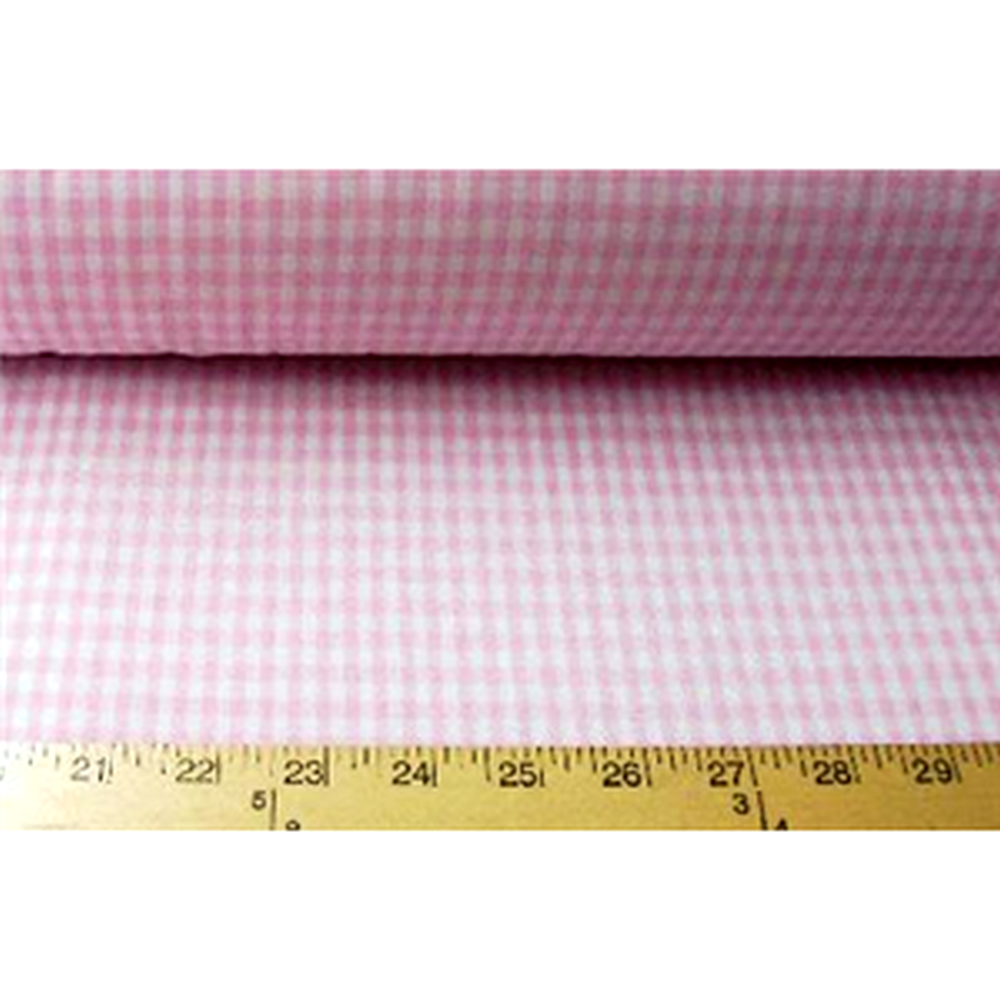 Poly/Cotton Checker Pink