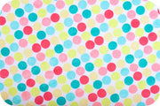 Misc Minky Cuddle Prints WHITE YELLOW RETRO DOT