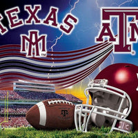 Premium Anti-Pill Texas A&M Stadium Wave Football Fleece B487