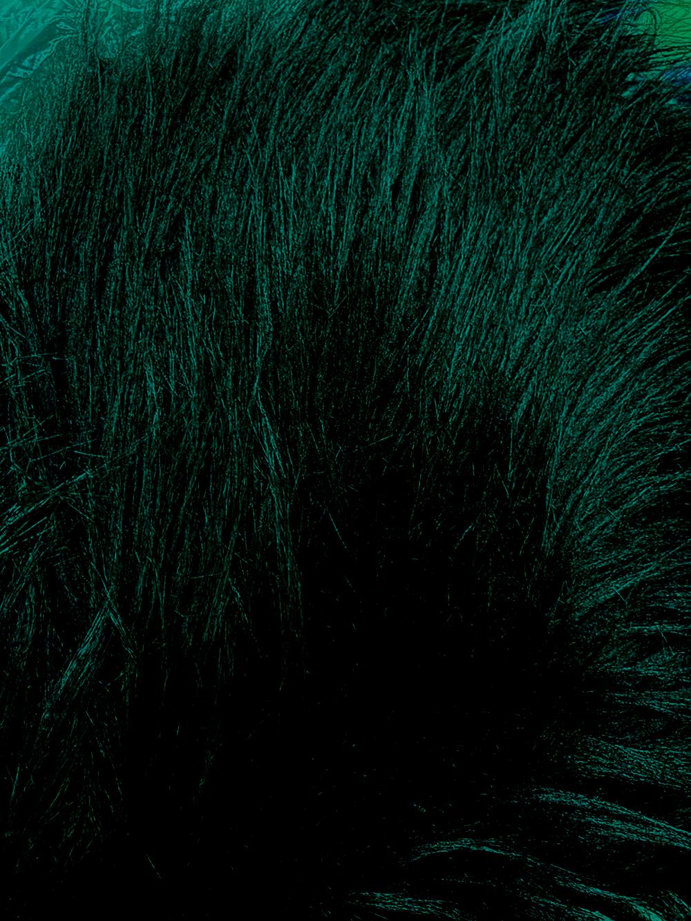 Long Pile Alpine Fur BLACK 3-4 Inch Pile