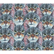 Anti-Pill Cat Mosaic Fleece B143