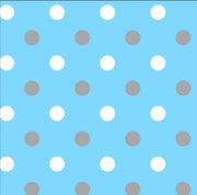Premium Anti-Pill Simply Dots Blue Grey Fleece B970