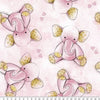 Premium Anti-Pill Sleepy Time Elephant Pink Fleece B979