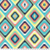 Aztec Quilt Turquoise Pastel Fleece B986