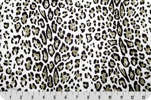 Cheetah Charmeuse Satin LEOPARD SILVER SP-29 "LAST PIECE MEASURES 1 YARD 29 INCHES"
