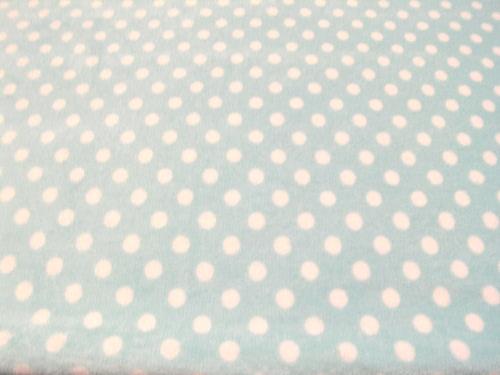 Polka Dot Cuddle Fur BABY BLUE "LAST PIECE MEASURES 33 INCHES"