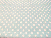 Polka Dot Cuddle Fur BABY BLUE "LAST PIECE MEASURES 33 INCHES"