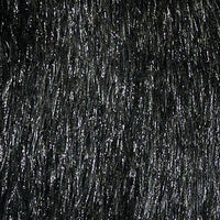 Long Pile METALLIC SHAGGY fur BLACK