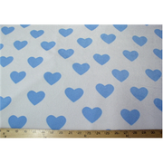 Velboa Hearts Fur BLUE