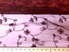 Embroidered Flower Sequins Organza BURGUNDY EM-13B
