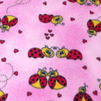 Premium Anti-Pill Lady Bugs Pink Fleece C157