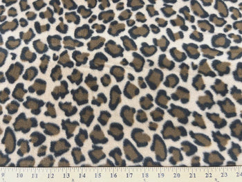 Anti-Pill Camel Leopard Fleece