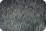 Long Pile METALLIC SHAGGY fur CHARCOAL