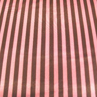 Striped Charmeuse Satin BROWN/HOT PINK