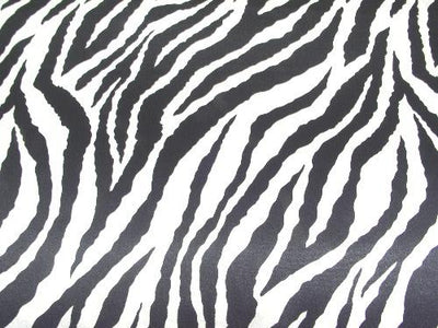 Zebra Charmeuse Satin BLACK/WHITE