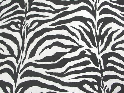 Zebra Charmeuse Satin WHITE/BLACK LARGE