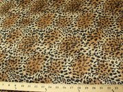 Cheetah Charmeuse Satin BROWN BLACK CH-1