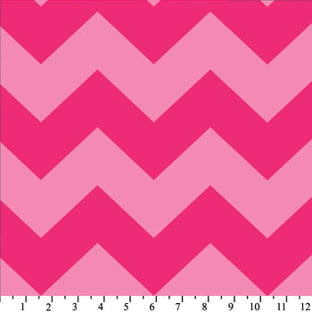 Premium Anti-Pill Chevron Stripes Tonal Pink Fleece 528