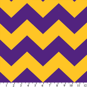 Premium Anti-Pill Chevron Stripes Purple Gold Fleece 516 Premium Anti-Pill Chevron Stripes Purple Gold Fleece 516