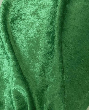 Crushed Panne Velour Velvet Christmas Green