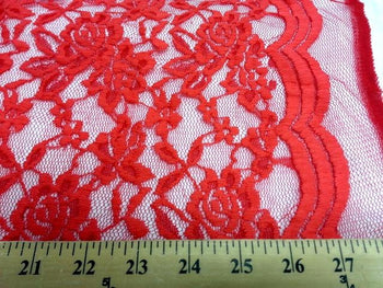 Jacquard Stretch Lace CORAL ORANGE