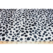 Velboa Animal Skins Fur Dalmatian Spots Black White