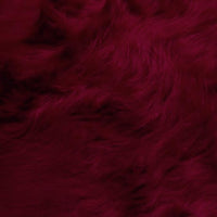 Long Pile Shaggy Fur DARK RED