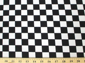 Checkered Dull Satin SMALL BLACK WHITE