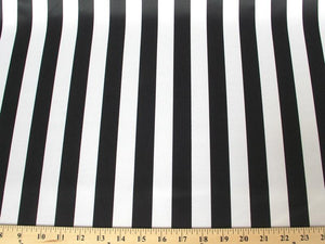 Striped Dull Lamour Satin 1 INCH BLACK