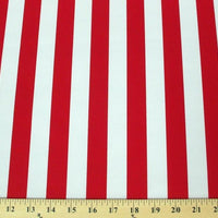 Striped Dull Lamour Satin 1 INCH RED