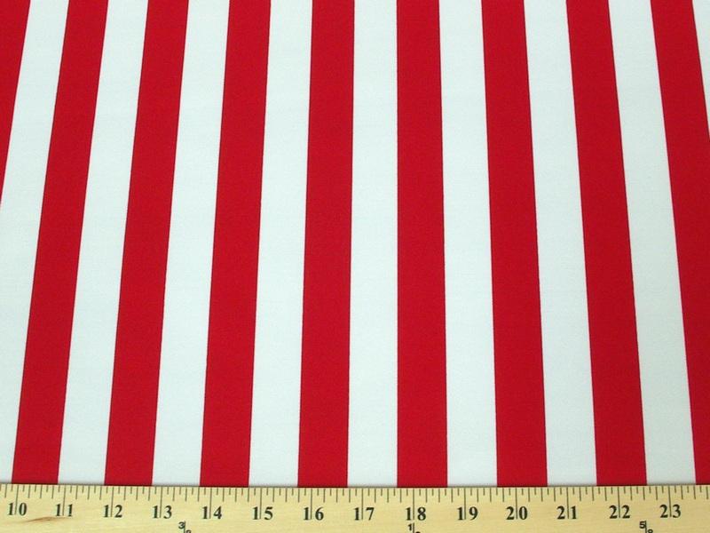 Striped Dull Lamour Satin 1 INCH RED