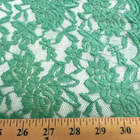 Jacquard Stretch Lace EMERALD (selvage on one edge only)