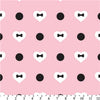 Premium Anti-Pill Fifi & Romeo Heart Polka Dot Pink Fleece 621