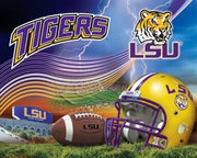 Anti-Pill LSU Stadium Football Fleece Panel B102