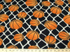 Premium Anti-Pill Basketballs On Black Fleece 306 "LAST PIECE MEASURES 1 YARD 14 INCHES"