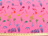 Anti-Pill Hot Pink Multi Color Music Notes Fleece A50