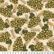 Premium Anti-Pill Merlot Grapes Wine Corks Green Fleece 105