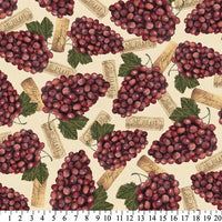 Premium Anti-Pill Merlot Grapes Wine Corks Fleece A53