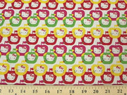 Hello Kitty Apples White Bright Cotton HK-1